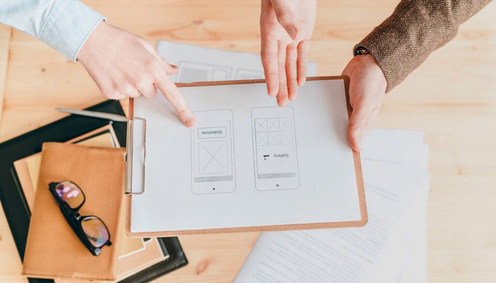 Designprozess auf Papier